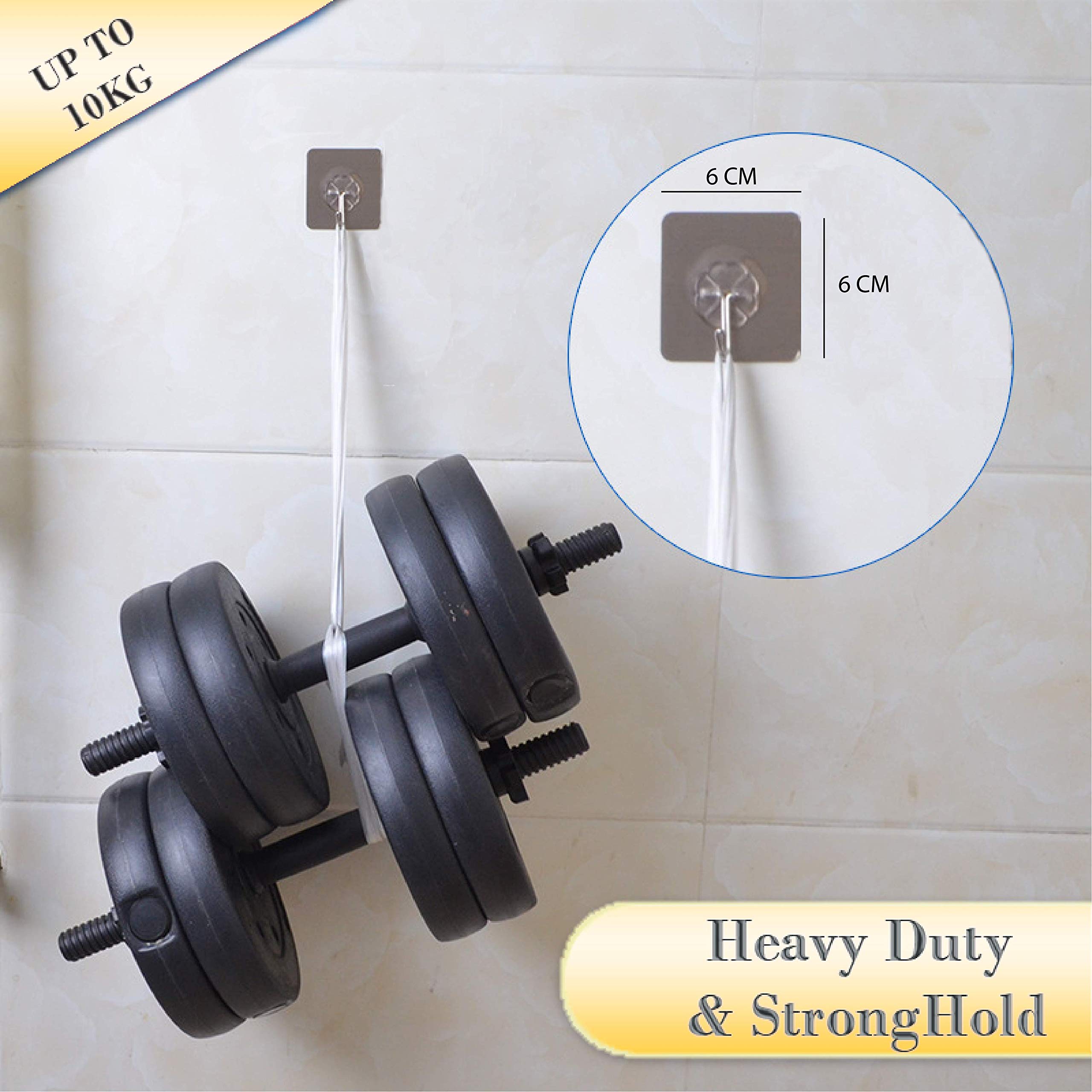 20 lbs Tested Utility Adhesive Wall Hooks Easy Stick Remove Hooks