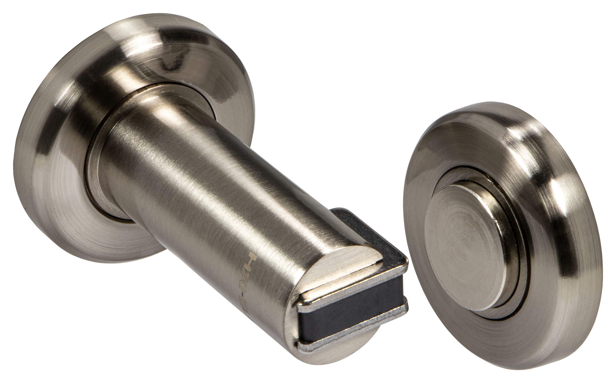 Gedotec Door Magnet, 1 Piece - Design Tür-halterung Extra Strong, Stainless Steel-Look, 5 kg Holding Force - DOORSTOP for Room-Gates-Interior, Including Screws and Dowels