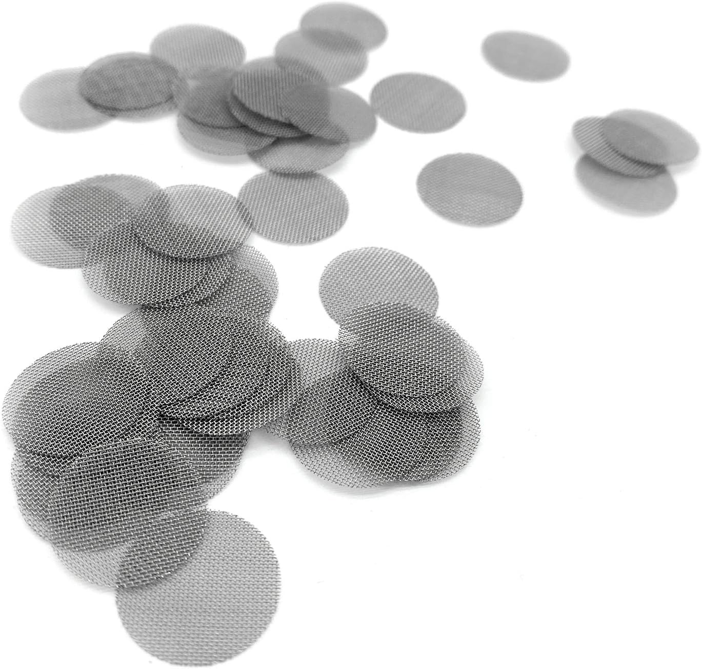 200 Pieces Pipe Screens - 100% Stainless Steel Smoking Pipe Screen Filters for Bong, Pipe, Rig and More - 15mm (0.6in) Mighty Crafty Screen - Bong Gauze Ash Catcher (100 Pack) - Image 3