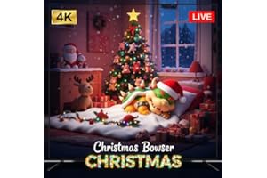 Bowser Castle Christmas Roar | Lava Holiday Sleep Sounds & Winter Fire