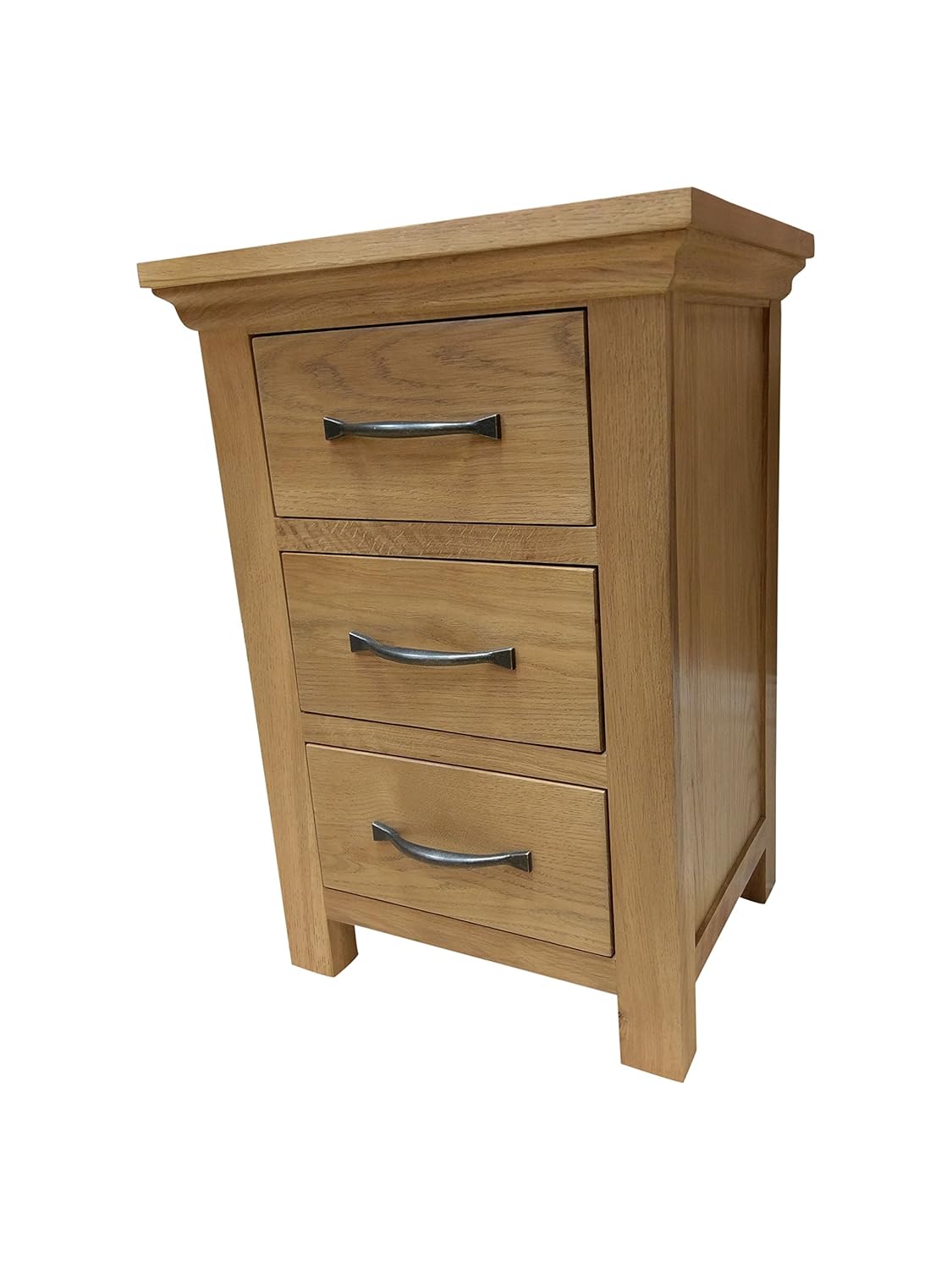 Furniture Octopus Toronto Oak 3 Drawer Large Bedside Table Cabinet
