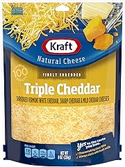 Kraft Finely Shredded Natural Triple Cheddar Shredded Cheese (8 oz Pouch)