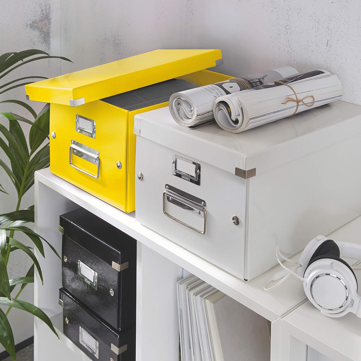 Leitz Organiser Box, Click and Store Range 60570016 - Small, Yellow - Image 3