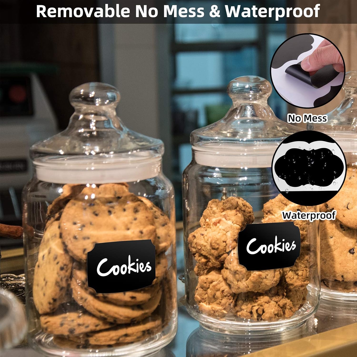 226PCS Waterproof Chalkboard Labels Stickers - Personalized Removable Label Sticker, Organizer for Kitchen Container, Classroom Storage Bins, Pantry, Mason Jars, Spice Bottles, Free Chalk Pen (226 Labels) : Office Products