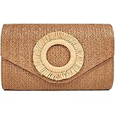 FUKEFUKEUS Straw Clutch Purse for Women,Summer Beach Bag,Envelope Evening Clutch Handbags for Formal Party Wedding 2025