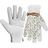 Veloshield Gardening Gloves, Garden Gloves for Women Thorn Proof, Breathable Leather Work Gloves for Yard Pruning, Planting