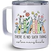 NAHOTICQ Book Lover Gifts - Books Lover Coffee Mugs - There Is No Such Thing Mug - Christmas Cup For Book Lovers - Librarian, Library Mug For Women - Bookish Gifts For Readers - Birthday Gift Bookworm