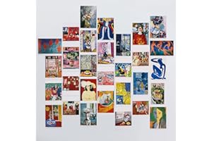 EDENMS Henri Matisse Art Postcards, Famous Painting Abstract Art Post Cards Bulk Pack(30 Pack), Vintage Aesthetic Photo Collage Kit, Postcards Poster for School Students Teacher Thank You Note Cards