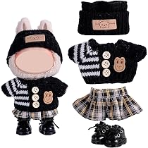 GXGM Lot De 3 Tenues Pour Poupée 17 Cm – Vêtements Labubo Adaptés, à Enfiler Par Les Pieds (tête Trop Large)