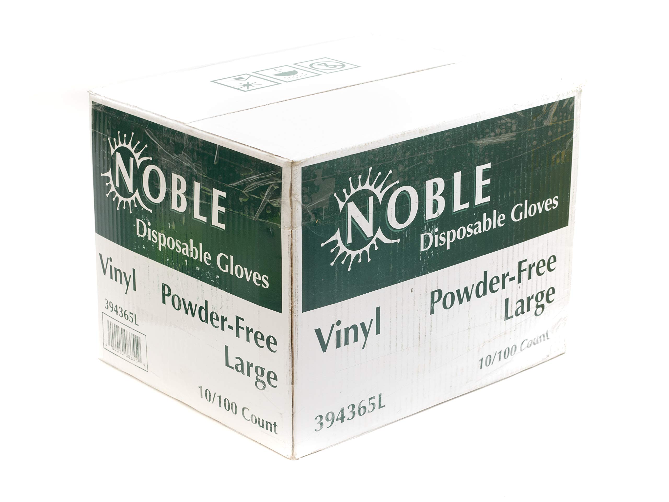 Noble Products Large Powder Free Disposable Vinyl Gloves Total