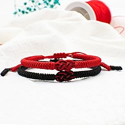 Knitted Colors Red String Bracelets Couples Gifts