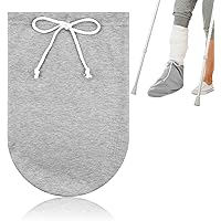 Cast Sock Cover for Foot, Cast Cover for Foot, Leg Cast Cover, Adjustable Drawstring Foot Cast Cover for Men and Women（Grey）