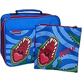 Yumbox Dinosaur Set - Insulated Kids Lunch Bag + Reusable Sandwich Bag Set - Fits Bento Boxes - Water Resistant, Lightweight, Easy to Clean - Dino Print - School Lunchbox for Boys & Girls