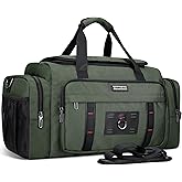 WITZMAN Duffle Bag for Men Large Overnight Carry On Weekender Bag with Shoe Compartment Sports Gym Duffle Bags for Traveling(B719 Army Green)