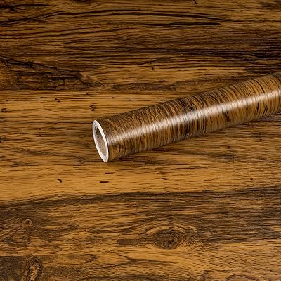 Abyssaly Wood Effect Vinyl Wrap 30x200cm Oak Self Adhesive Wallpaper