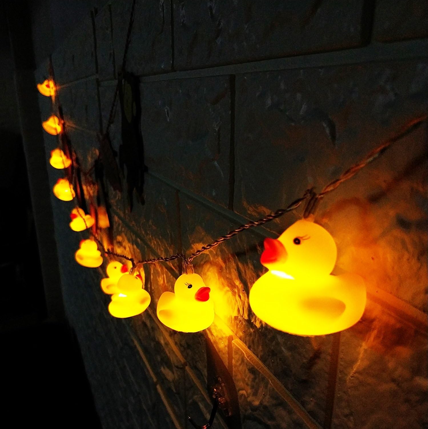 YQ-BEST 1.5 Meter Battery Powered Cute Animal Duck Shape 10 Led Fairy Lights String Lights for Halloween Christmas Thanksgiving Home Party Children Kids Bedroom Decoration - Image 3