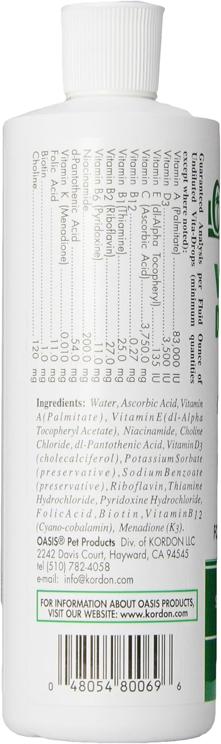 OASIS #80069 Guinea Pig Vita-Drop Vitamins, 16-Ounce liquid multivitamin with Vitamin C : Pet Supplies