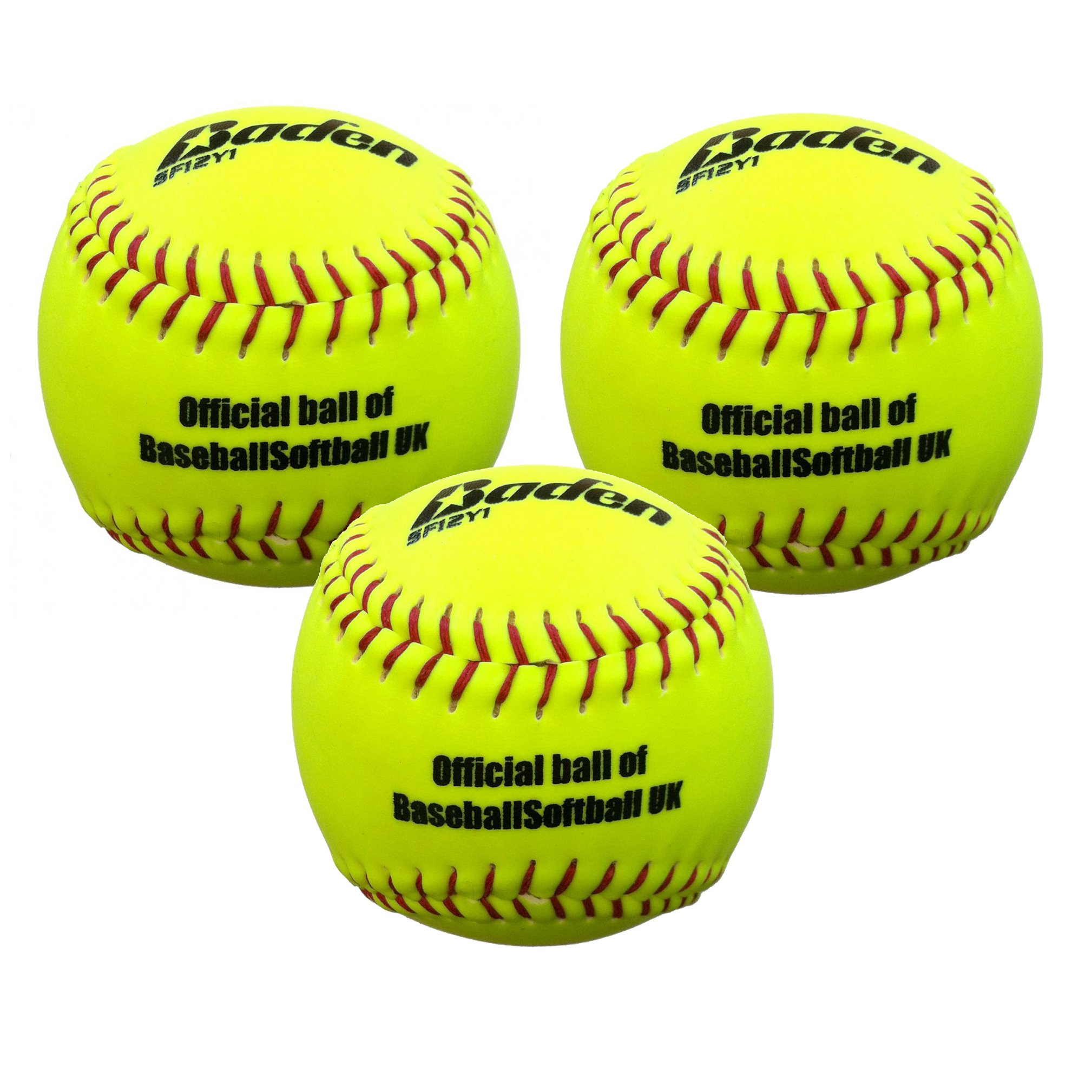 Baden SF12-BSUK Softball (Pack of 3) - Yellow