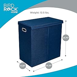 BIRDROCK HOME Laundry Hamper with Lid | Removable
