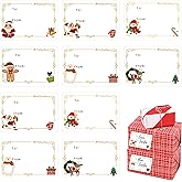 GambadoGlow Christmas Gift Tags 150 Pcs, Self-Adhesive Xmas Labels with 6 Festive Designs for Presents, Cards, Envelopes & Party Decorations