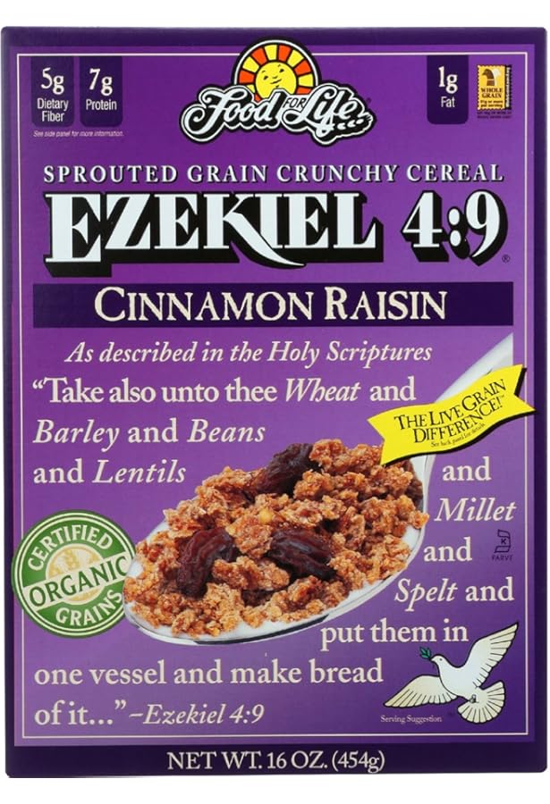 Amazon.com : Food For Life Non-gmo Ezekiel 4:9, Cinnamon Raisin