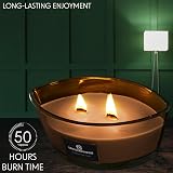 DECO EXPRESS Double Wick Crackle Candle, 50H Burn Time, Cozy Home Decor view 4