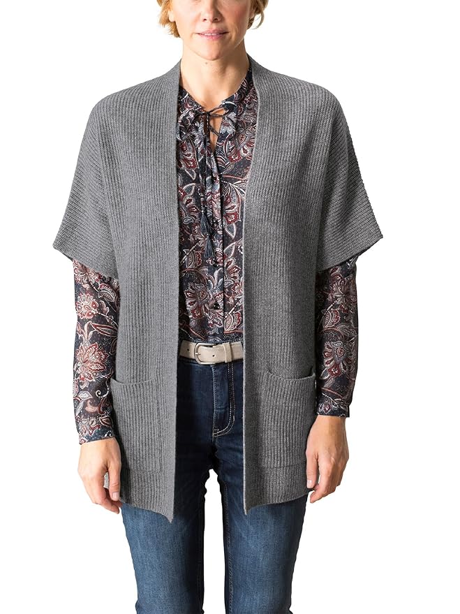 Walbusch Damen Strickweste Trendline, Einfarbig