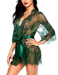 Avidlove Women's Lace Kimono Robe Babydoll Lingerie