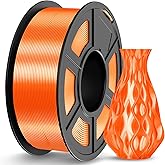 JAYO Silk PLA Filament 1.75mm Orange 1.1KG, Metal-Like Shiny 3D Printer Filament Dimensional Accuracy +/- 0.02mm, 1.1kg Spool(2.4lbs), Fits for Most FDM 3D Printers