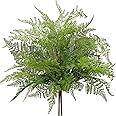 PLANT Artificial Boston Fern Plants Large Fake Greenery Shrubs 2 Pcs Faux Plant Bushes for Home Garden Office Farmhouse Indoor Outdoor Decor, Green, 19 Inch