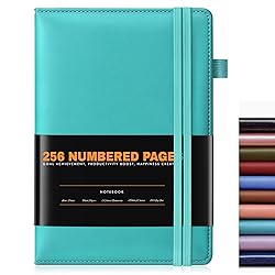 Lined Journal Notebook for Women Men, 256 Numbered