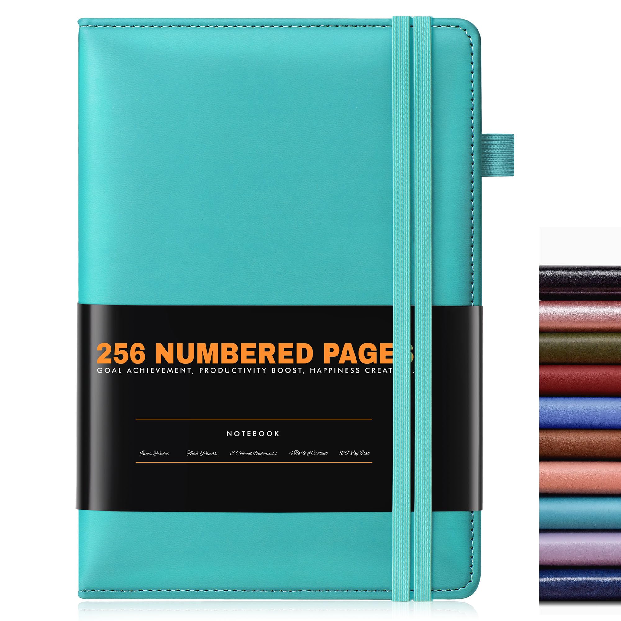 Lined Journal Notebook for Women Men, 256 Numbered