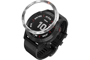 BaiHui Stainless Steel Bezel Ring Compatiable with Garmin Fenix 6X/6X Pro Watch, Bezel Ring Adhesive Cover Anti Scratch & Collision Protector for Garmin Watch Accessory (Silver - Not For 6/6 Pro)
