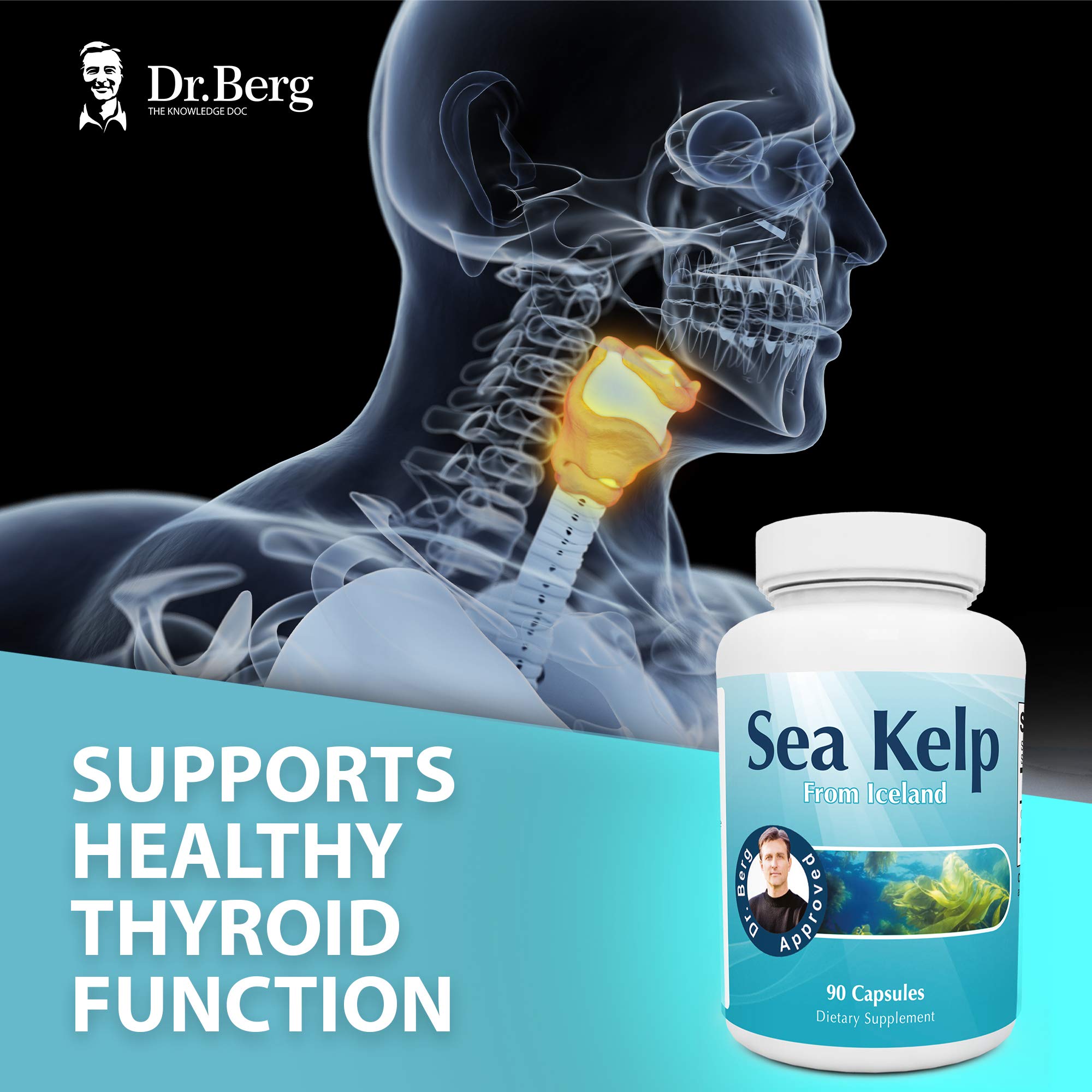 Dr. Berg's Icelandic Sea Kelp Supplement Pure Healthy Icelandic