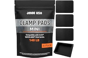 Jmoe USA Replacement Clamp Pads Compatible With Irwin QUICK-GRIP Clamps, Non-Marring High-Grip Surface, Durable Polymer Covers, Woodworking Accessory (Mini - 140lb)