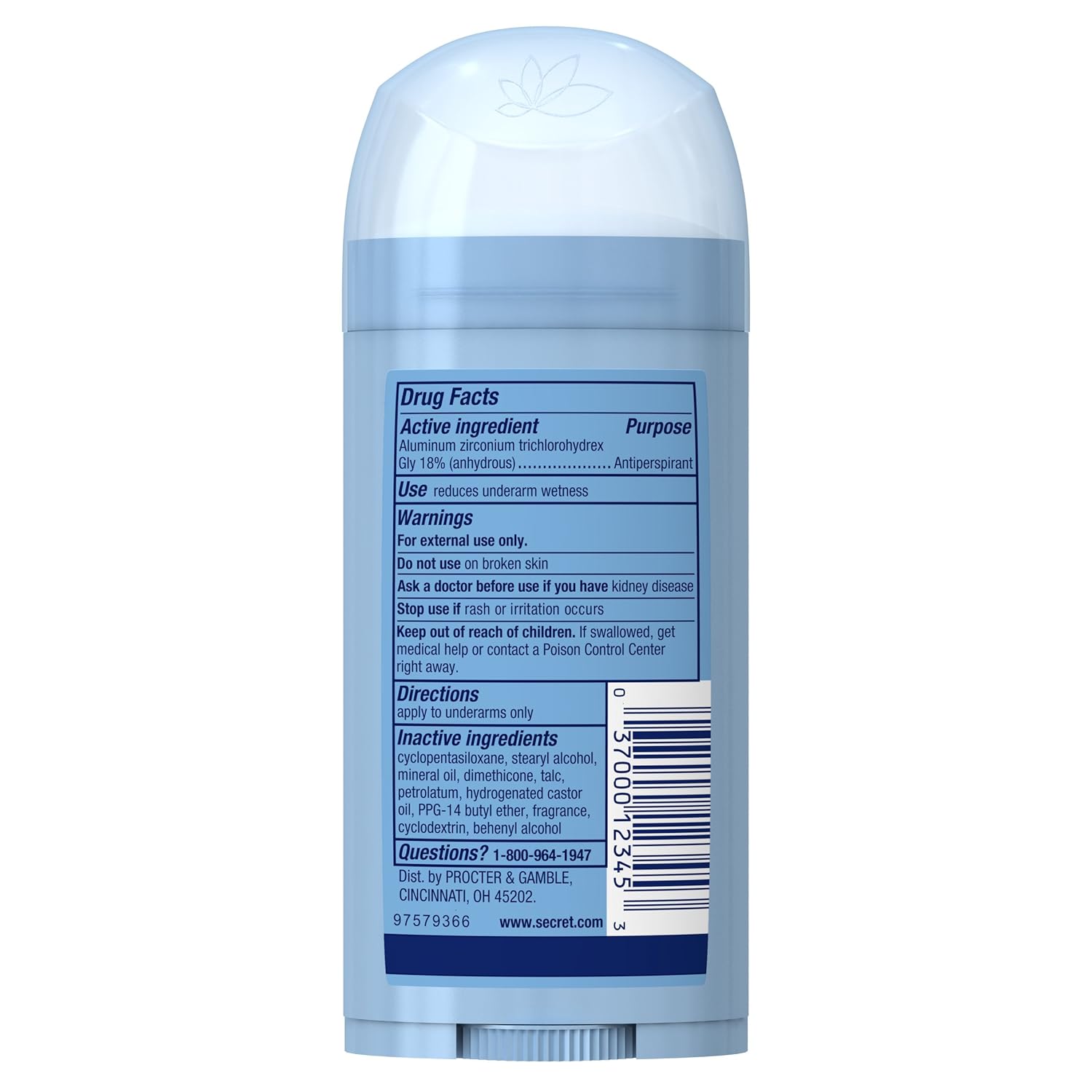 Secret Shower Fresh Invisible Solid Antiperspirant and Deodorant 2.6 oz : Beauty