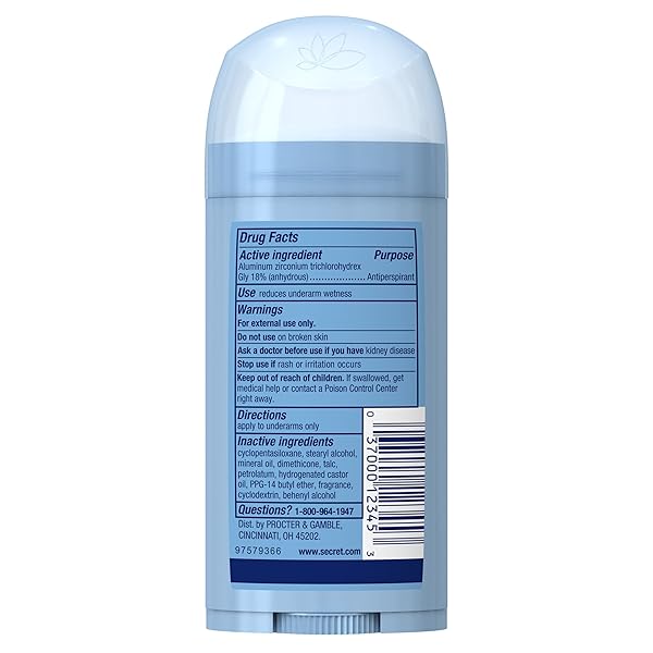 SECRET ORIGINAL SHOWER FRESH SCENT WOMEN’S INVISIBLE SOLID PH BALANCED ANTIPERSPIRANT AND DEODORANT, 2.6 OUNCE