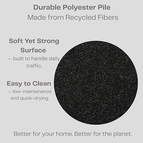 ICUSTOMRUG HALLWAY RUNNER RUG – 3X9FT BLACK, INDOOR/OUTDOOR, NON-SLIP RUBBER BACKING, LOW-PROFILE ALL-WEATHER CARPET, NON-SHEDDING & EASY CARE, ENTRYWAY MAT IDEAL FOR HIGH TRAFFIC AREAS