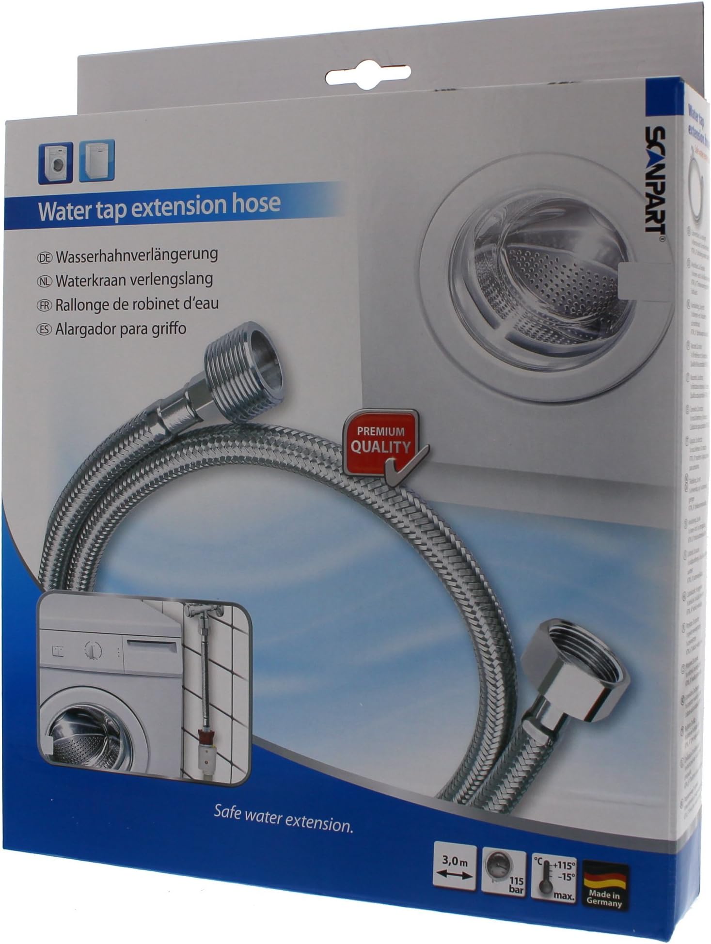 ScanPart aqua stop hose extension KTW-A 3 m