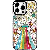 ChiCaseVer for iPhone 15 Case, Psychedelic UFO Fireworks Pattern with Rainbow Beams, Military-Grade Drop Protection, Cute Cosmic Soft Slim TPU Protective Cover with Camera Protection for Teens