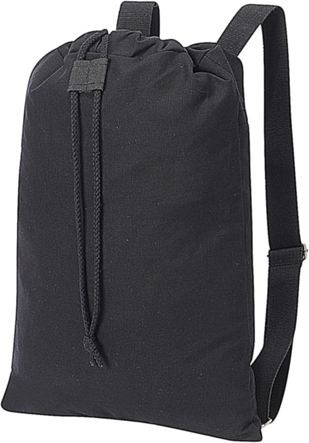 black cotton backpack
