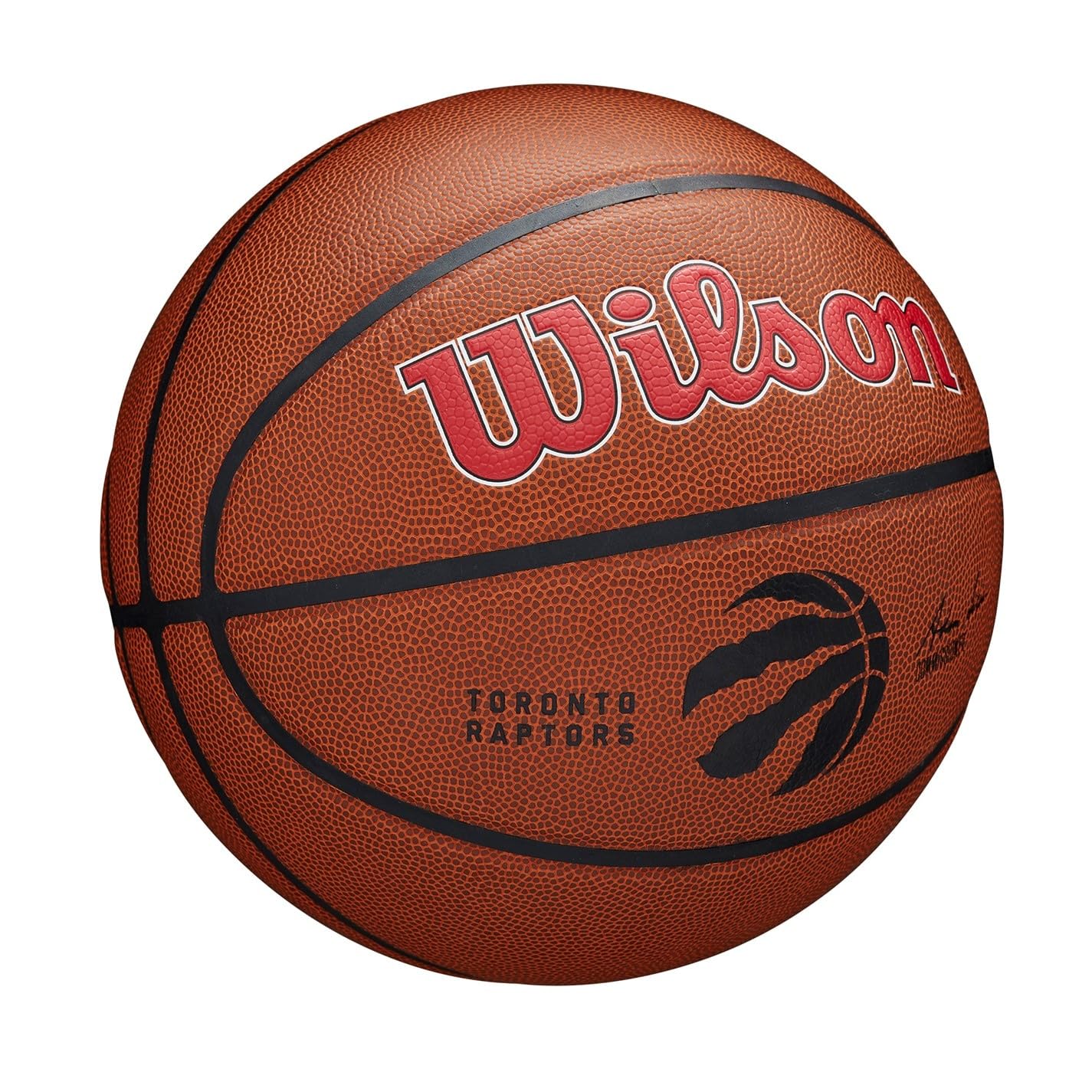 Wilson Basketball, Team Alliance Model, TORONTO RAPTORS, Indoor/Outdoor, Mixed Leather, Size: 7