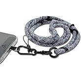 Little Fire Craft Adjustable Cell Phone Lanyard Crossbody Smartphone Strap Soft Rope Phone Lanyard for Around the Neck Holder (Camo Blue)