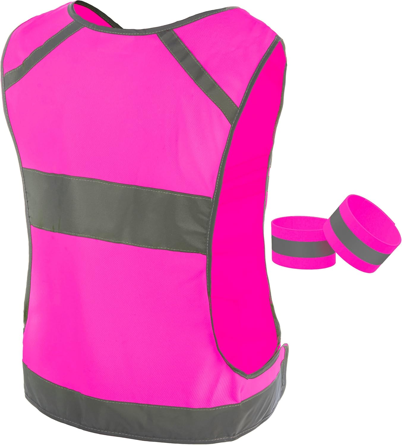 247 Viz The Reflective Vest with Inside Pocket & 2 High Visibility Running Safety Bands : Sports & Outdoors