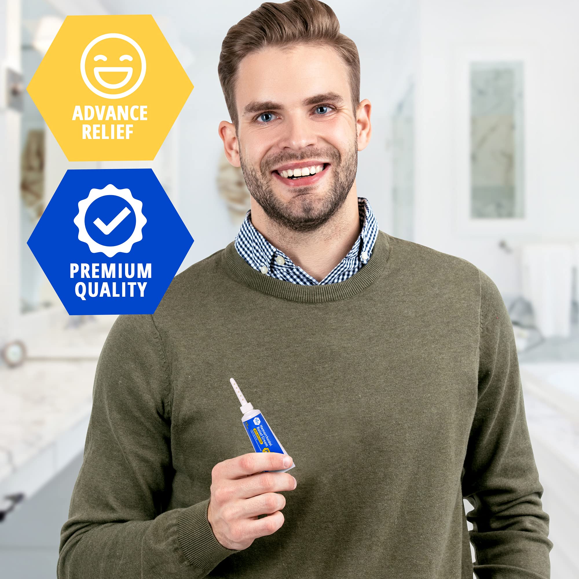 Medpride Maximum Strength Hemorrhoid Cream With Applicator - Paraben-Free Hemorrhoid Treatment For Internal & External Use- Effective Hemorrhoid Relief For Fissures, Itching, Swelling & Bleeding