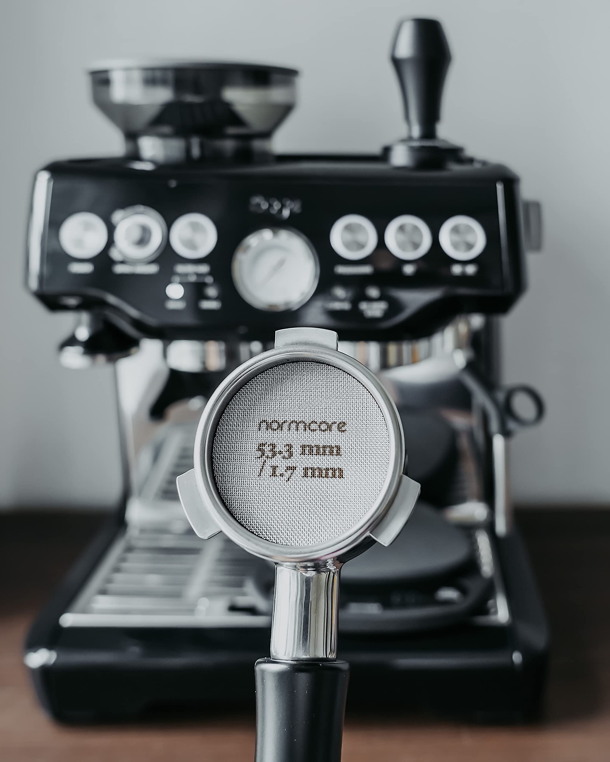 Normcore 54mm Bottomless Portafilter, Naked Portafilter Fits Breville Sage Barista Express Machines, 18g Filter Basket Included