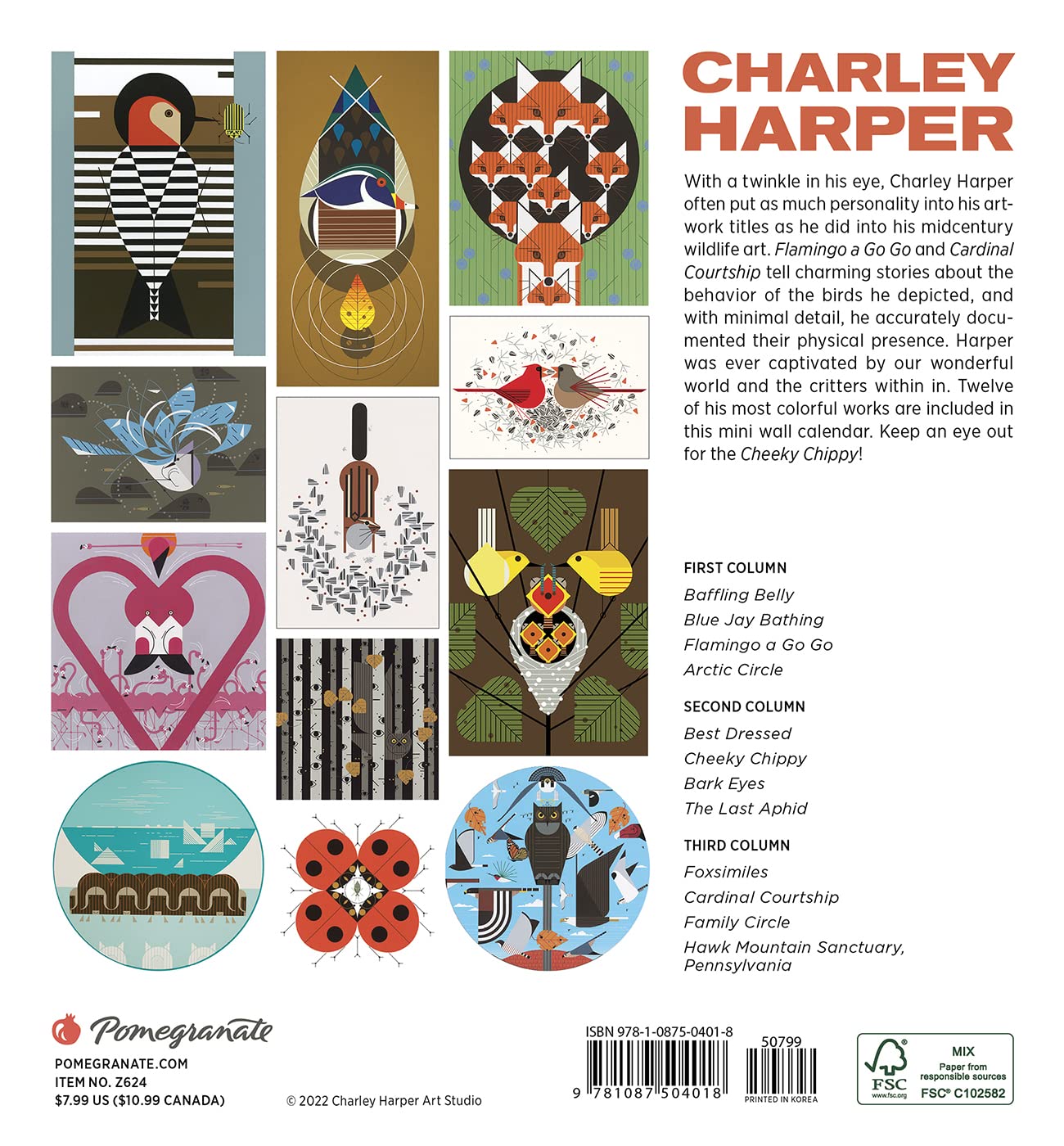 Charley Harper Calendar 2023 Charley Harper 2023 Mini Wall Calendar: Charley Harper: 9781087504018:  Amazon.com: Books