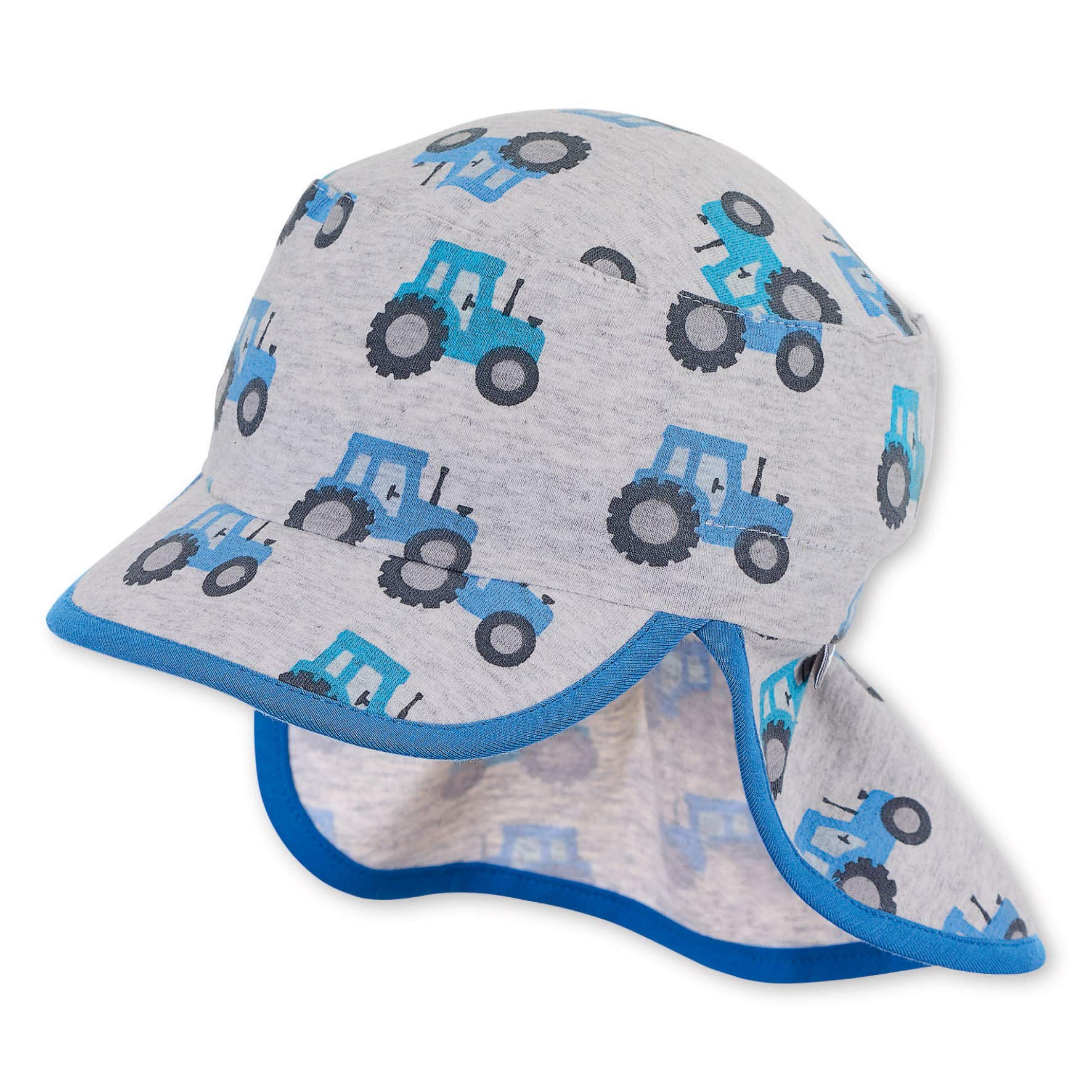 Sterntaler Baby Boys Cap with Visor and Neck Protection Hat, Grey (Silber 513), XXX-Large (Manufacturer Size: 45)