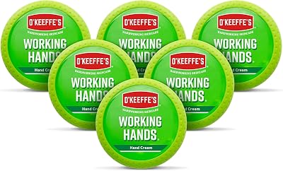 O'Keeffe's Working Hands 96g Jar 6 Pack Hand Cream for Extremely Dry Skin