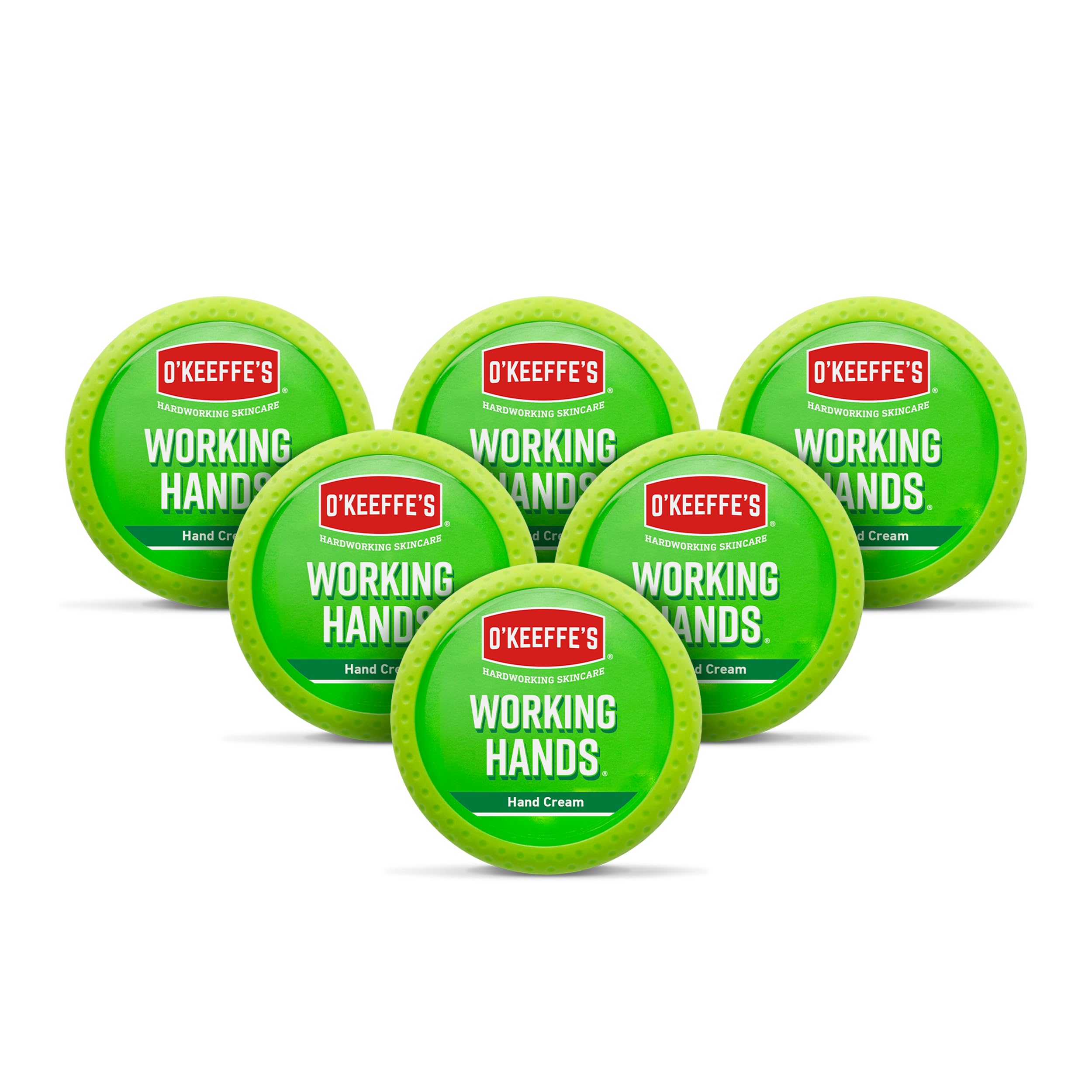 O'Keeffe's Working Hands, 96g Jar (6 Pack) - Hand Cream for Extremely Dry, Cracked Hands | Instantly Boosts Moisture Levels, Creates a Protective Layer & Prevents Moisture Loss